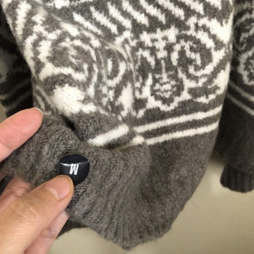 ABERCROMBIE & FITCH Womens Medium Knit Open Front Cardigan Sweater Geometric NWT - Picture 11 of 12