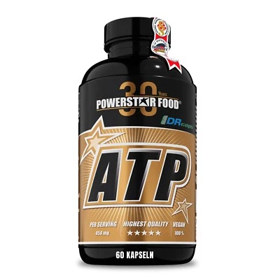 POWERSTAR FOOD ATP | Adenosintriphosphat | Energie Booster | Magensaftresistent | 60 Kapslen