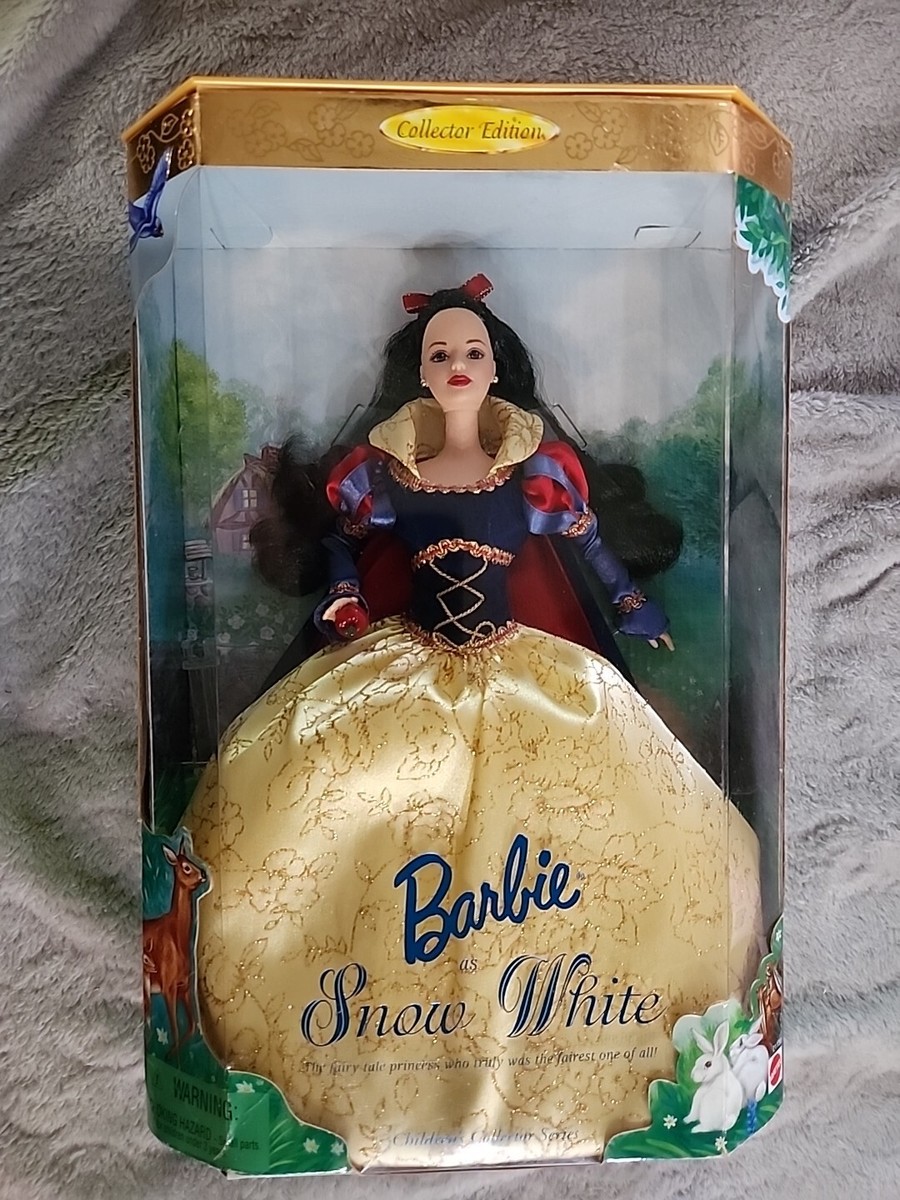 1998 Barbie as Snow White Collector Edition Doll Holding