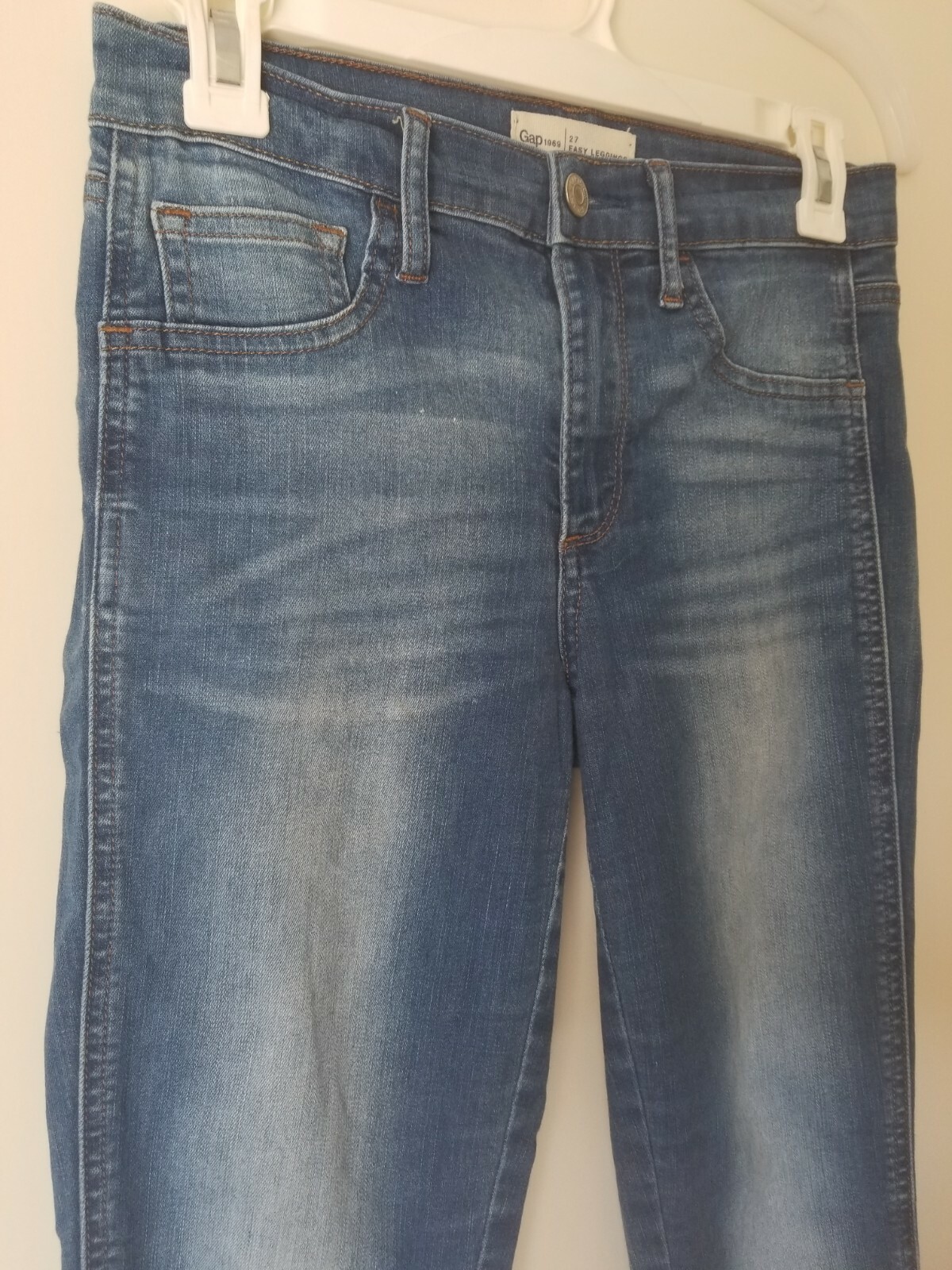 GAP 1969 Blue Easy Leggings Basic Solid Medium Wa… - image 5