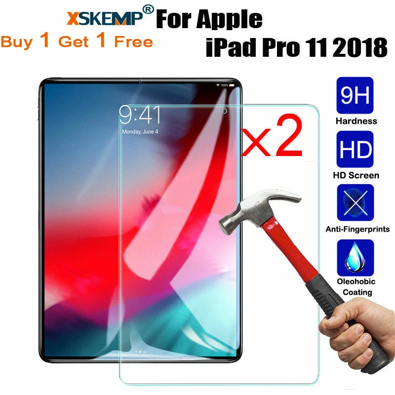 2Pcs For Apple iPad Pro 11 2018 Geniune 9H Tempered Glass Film Screen Protector - Image 2 of 4
