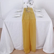 Mustard Yellow 72" Premium Chiffon Table Top Runner Party Wedding  Decorations