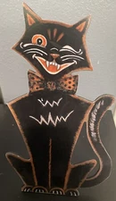 Bethany Lowe Bonnie Barrett Halloween Retro Black Cat Dummy Board—Retired