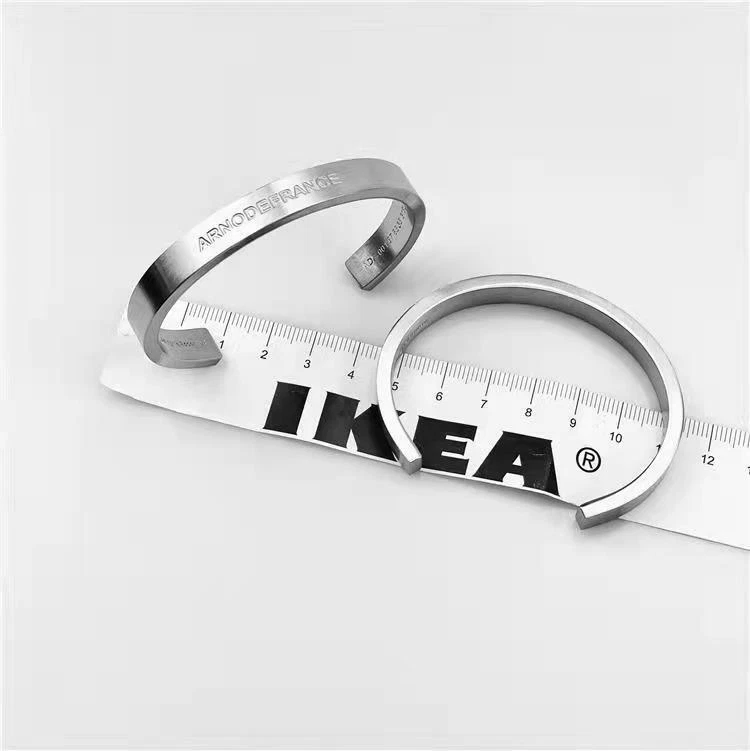 Pulseira ajustável moda hip hop punk deformável masculina e feminina aço titânio - Imagem 2 de 4