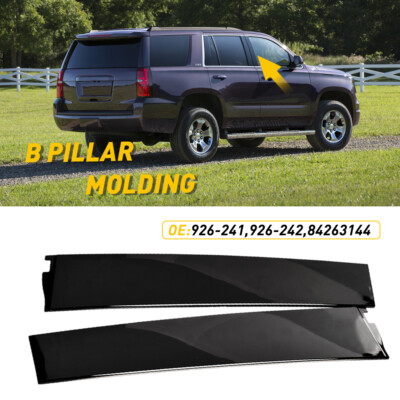 1pc Black Car Door Window B Pillar Posts Molding Cover Trim For Cadillac Escalade ESV Chevrolet Suburban GMC Yukon 2015-2020 - 34