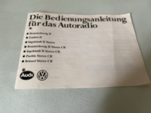 Bedienungsanleitung VW Vintage Radios