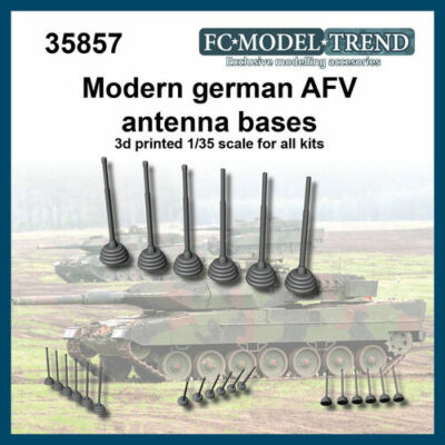 FC MODEL TREND 35857, moderne deutsche AFV Antennenbasen, 3D gedruckt, 1/35