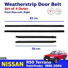 Weatherstrip Door belt rubber Outer Set 4 Fits NISSAN Pathfinder R50 Terrano P05