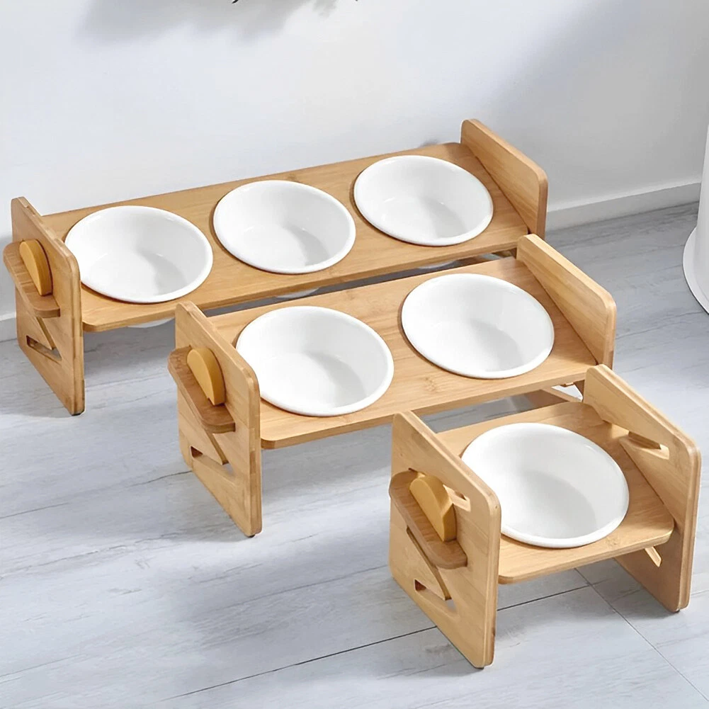 Three bowl dog feeder sales