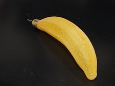 Old World Christmas Blown Glass 5" Sugared Whole Banana Christmas Tree Ornament