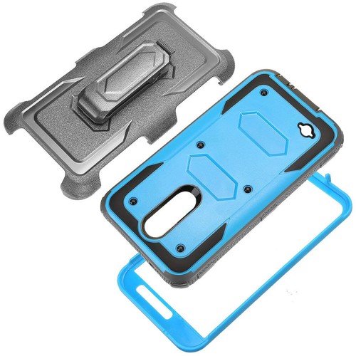 Funda híbrida con clip para cinturón con protector de pantalla para LG lv5 2018 - Imagen 4 de 29