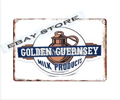 Golden Guernsey Milk Products retro tin sign collectible artworkating tips