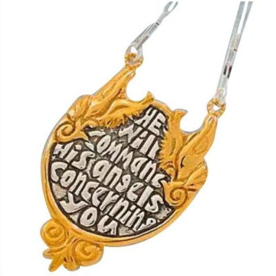 HE WILL COMMAND HIS ANGELS CONCERNING YOU -Necklace by Leehee