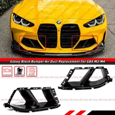 FOR 2021-26 BMW G80 G82 G83 M3 M4 GLOSS BLACK FRONT BUMPER AIR DUCT REPLACEMENT