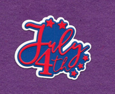 4TH OF JULY die cuts scrapbook cards