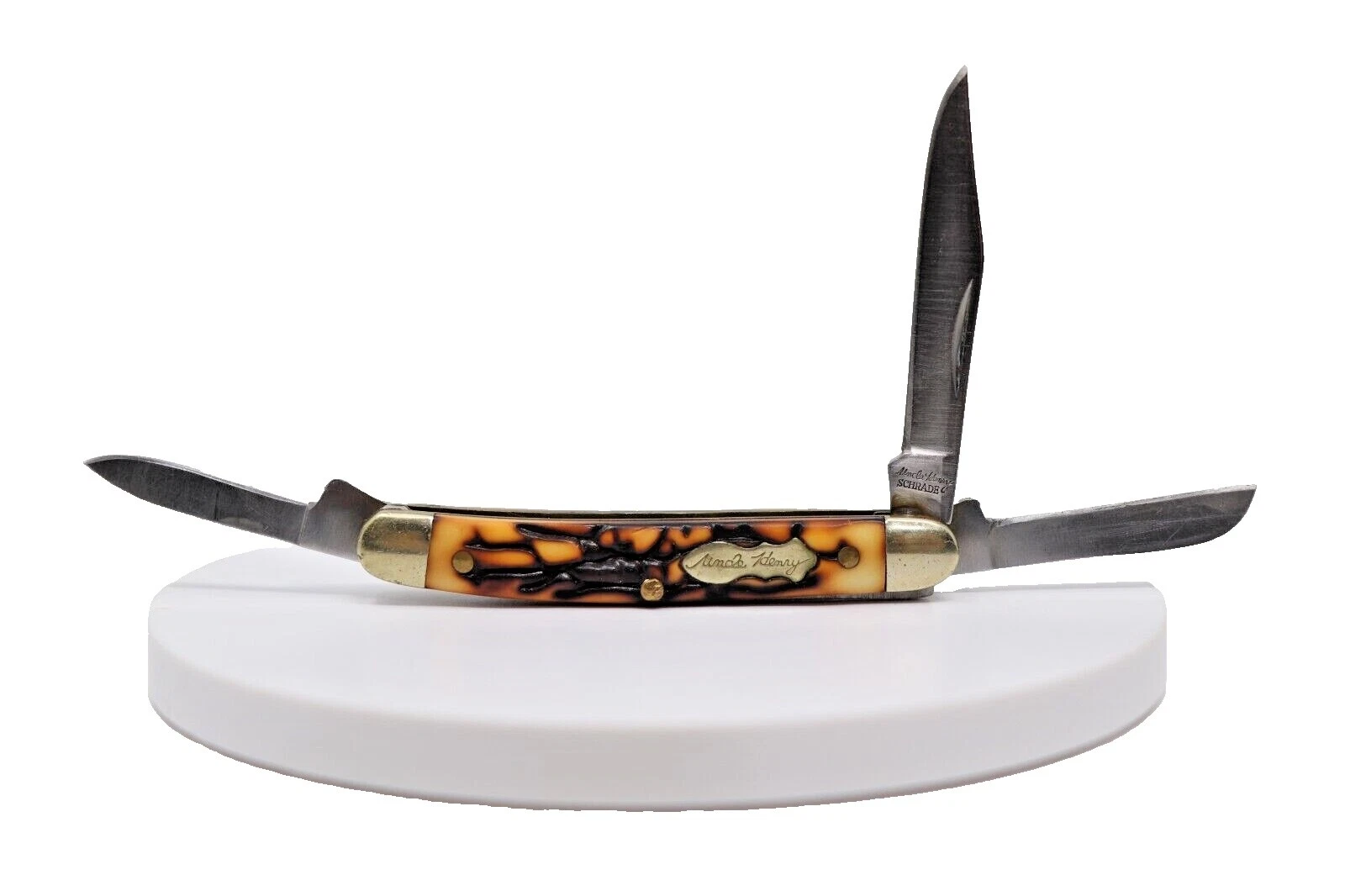 Mango de Madera Schrade cuchillos plegables de colección