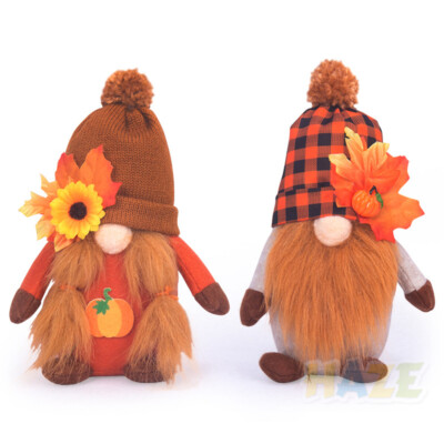 Halloween Maple Leaf Gesichtslose Puppe Thanksgiving Autumn Doll Neu Gift