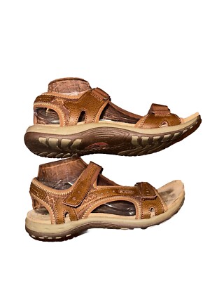 Earth spirit Cushion Women’s Brown Ankle Strap Leather Comfort Sandal Size  11