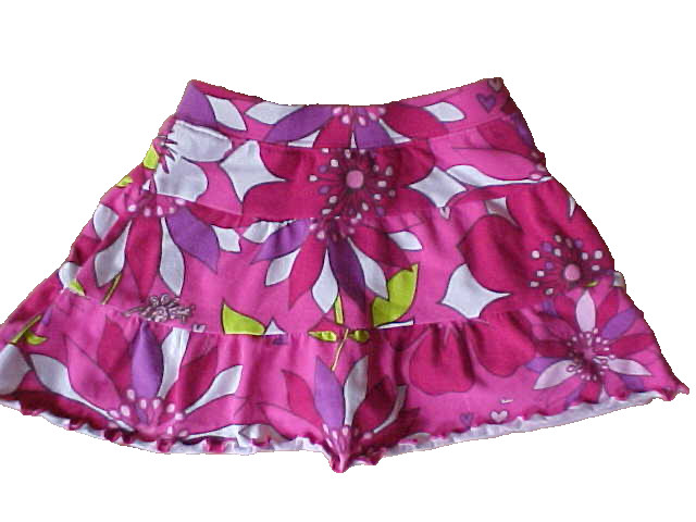 CHILDREN'S PLACE PINK FLOWERED SKORT Sz 24 Mo Infant Girl