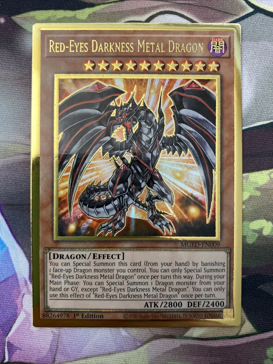 YuGiOh RED-EYES DARKNESS METAL DRAGON | MGED-EN009 Premium YuGiOh RED-EYES DARKNESS METAL DRAGON | MGED-EN009 Premium