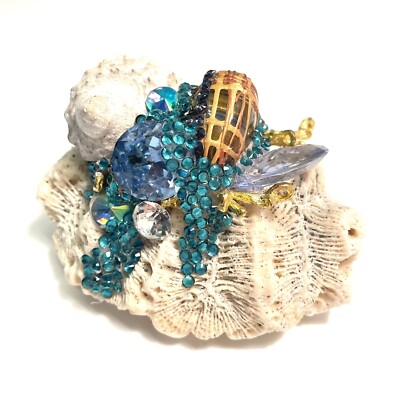 Paperweight Stone Handmade Crystals Rhinestones One of a Kind  Patricia Adelson