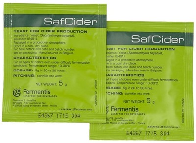 2x Safcider Apfelweinhefe bis 50L Wein