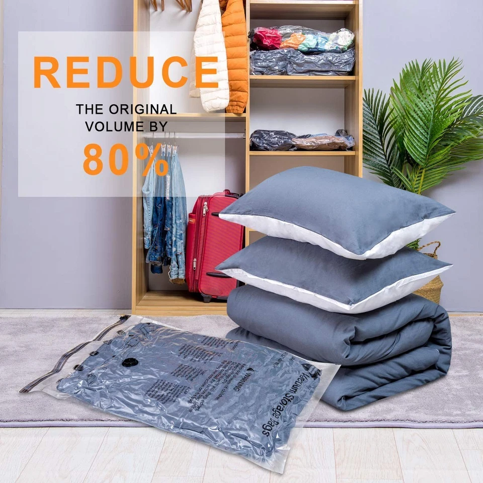 Bolsas de almacenamiento al vacío (5 x grandes, 5 x medianas), bolsas de compresión selladoras para ahorrar espacio Foto 2 de 4