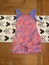 Cat  Jack Medium 8 Pink Scribbles Gymnastics Biketard Leotard w/ Shorts Bottom