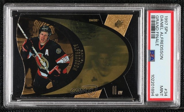 1997-98 SPx Grand Finale Daniel Alfredsson #34 PSA 9 MINT HOF