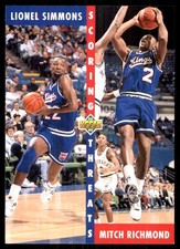 Lionel Simmons / Mitch Richmond 1992-93 Upper Deck #504 Kings NBA READ FREE SHIP