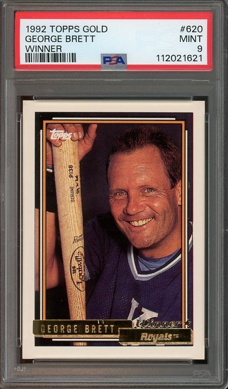 1992 Topps Gold #620 George Brett MINT Gold Winner PSA 9 Royals 1621