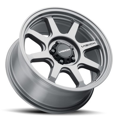 4-New 17'' Vision 351 Flow Wheels 17x8 5x120 30 Satin Grey Rims 76.1