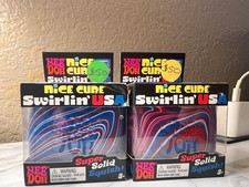 50 EACH Schylling NeeDoh Swirlin' USA Nice Cube Super Solid Squish