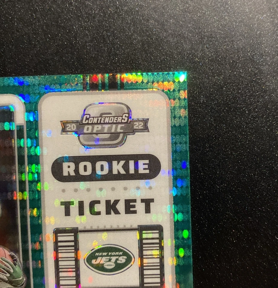 2022 Contenders Optic Ahmad "Sauce" Gardner Rookie Ticket Green Pulsar /30 🔥 - Image 3 of 4
