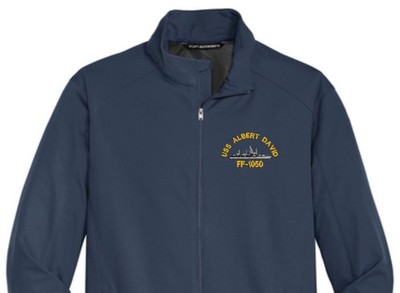 USS ALBERT DAVID FF-1050 Soft Shell Jacket.  New.  U.S. Navy