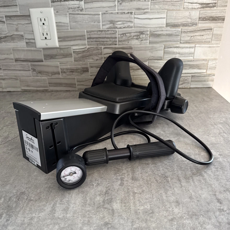 Dispositivo de tracción cervical Saunder con estuche de transporte, manual y bomba Foto 2 de 4