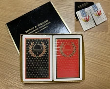 Vtg Playing Card Set w Tax Stamps Brown & Bigelow Remembrance Advertising NIB