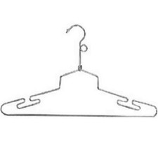 Store Display Fixtures 25 NEW 14" CHROME LINGERIE STEEL HANGERS WITH LOOP