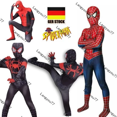 Spiderman Kostüm Kinder Marvel Spider-man Overall Jumpsuit Spielanzug Cosplay