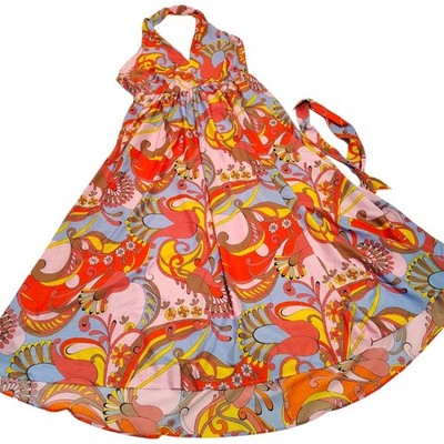chinese dress ladies Seamoss Floral Bayou One Shoulder Maxi Dress M / KELLY-BLUE-MULTI