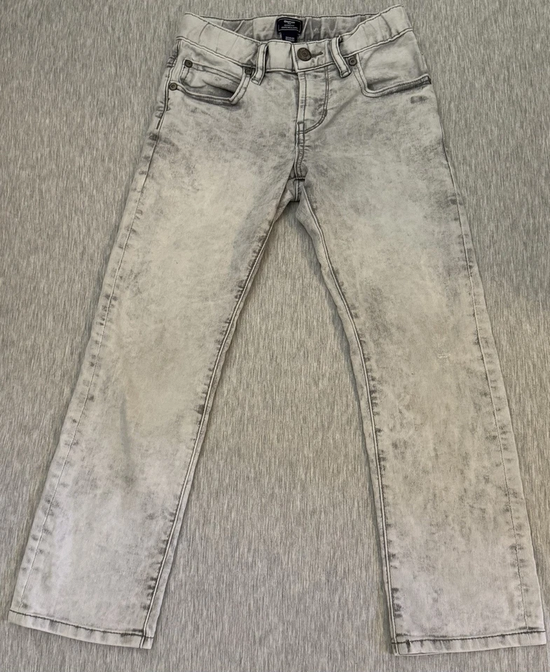Boy's Cute Gray 5 Pocket Skinny Fit Jeans w/Adj. Waist By Gap Kids, Size 7 - Image 2 of 4