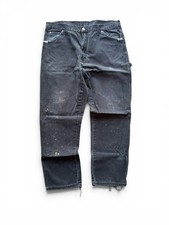 Vintage Dickies Black Carpenter Pants 36x30 Distressed Paint Fade Workwear