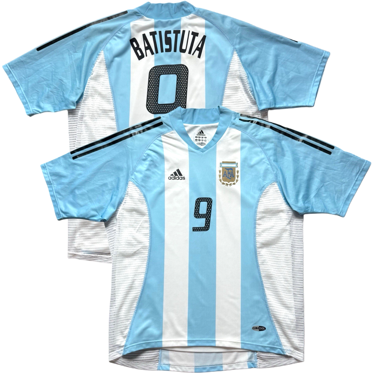 【新品】アルゼンチン代表2002ホーム選手仕様ユニフォーム9番バティストゥータ 2002 Argentina Authentic Home Jersey #9 Batistuta XL World Cup