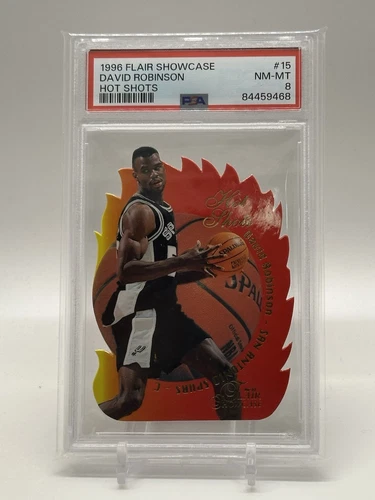 1996 Flair Showcase Hot Shots David Robinson #15 SSP Insert PSA 8 