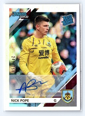 2019-20 Panini Chronicles #47 Nick Pope Donruss Signature Edition #/250