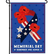 Memorial Day Garden Flag 12x18 Inch Double Sided