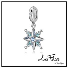 Charm pendente Rosa dei Venti Bussola ciondolo in argento 925 - Les Folies