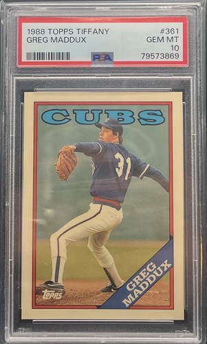 Greg Maddux #361 1988 Topps Tiffany card