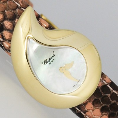 CHOPARD CASMIR 18K GOLD UHR Ref. 43/6701 PYTHONLEDER PERLMUTT REVISON 2025