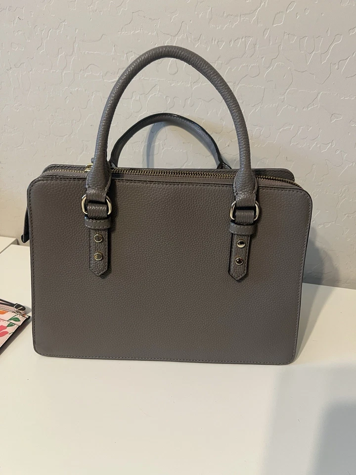 Bolso de Hombro KATE SPADE Gris NY Lise Mulberry St Cuero Guijarro Foto 4 de 4